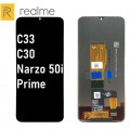 Realme C33 / C30 / Narzo 50i Prime (4G) (2022) LCD and touch screen (Original Service Pack)(NF) [Black] R-112